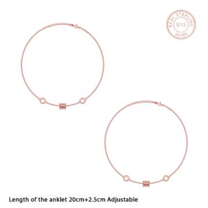 Rose gold reel anklet