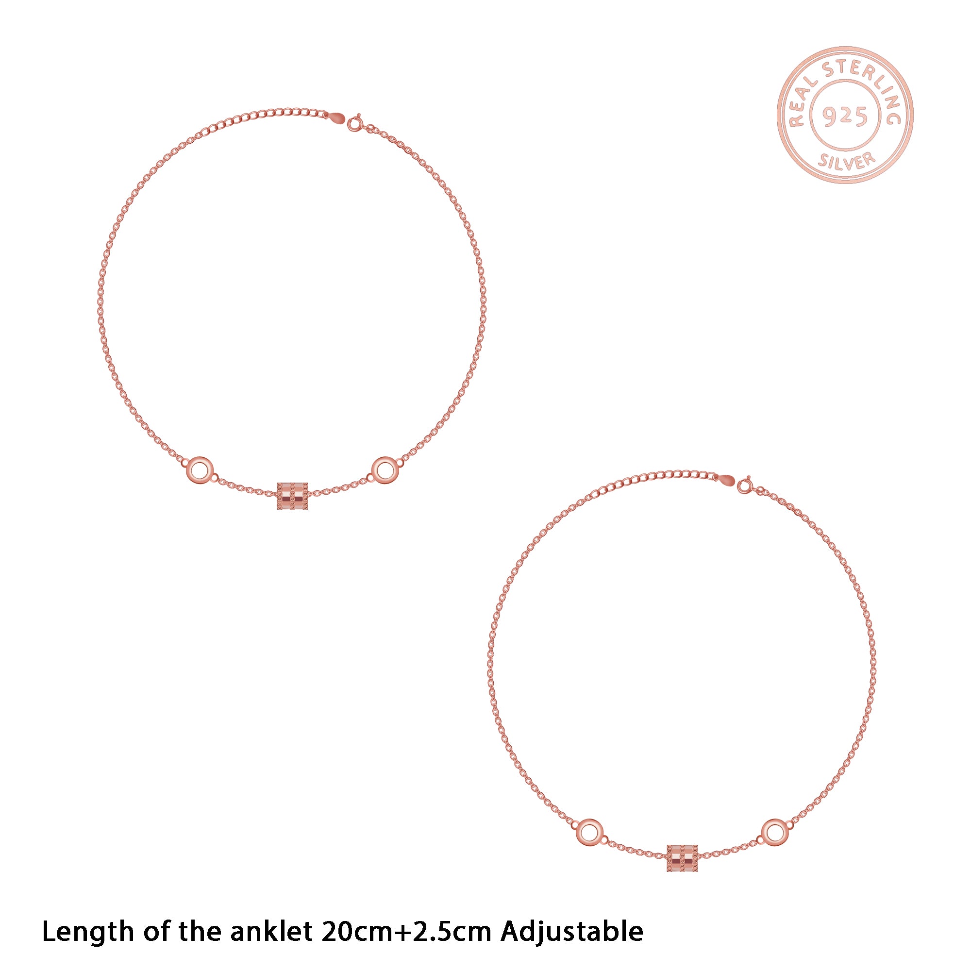 Rose gold reel anklet - Image 4