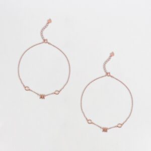 Rose gold reel anklet