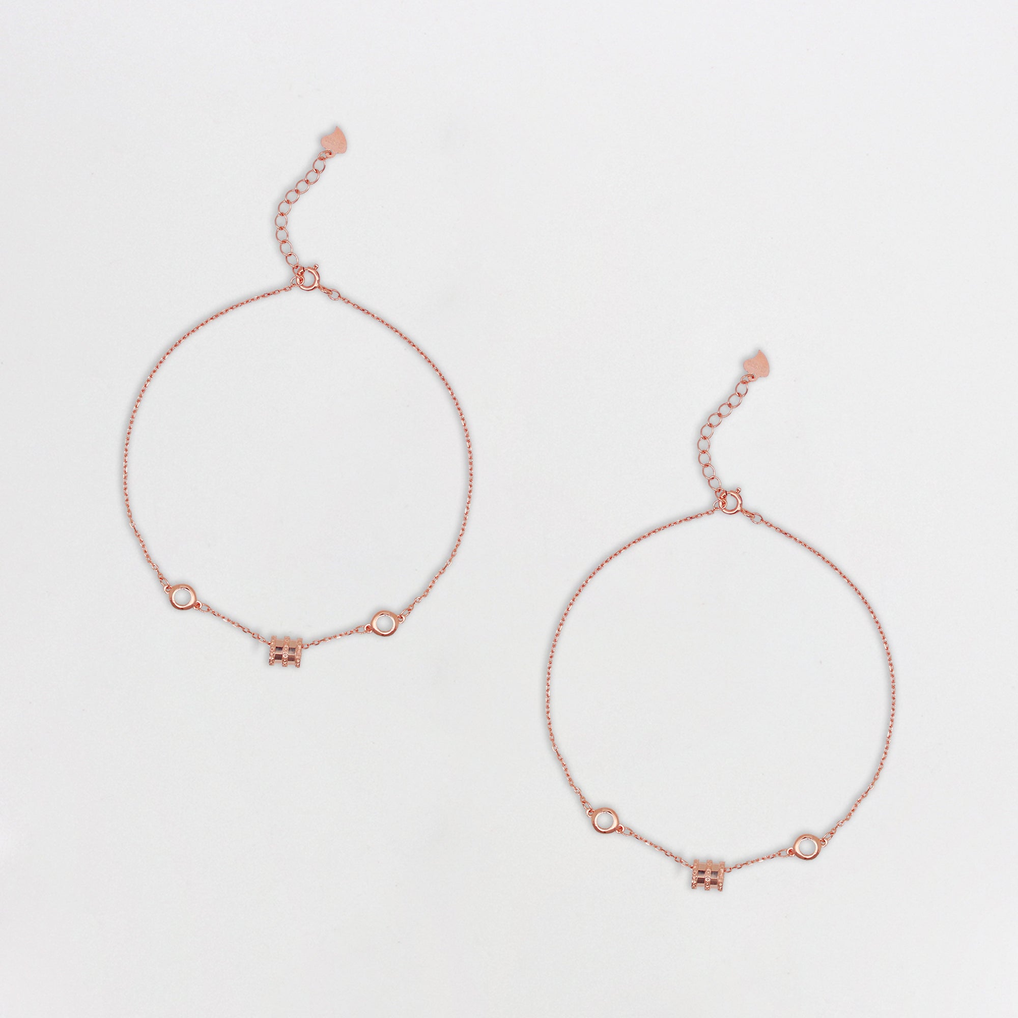 Rose gold reel anklet - Image 2