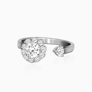 Solitaire spin ring