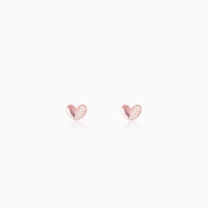 Rose gold made for each other studs