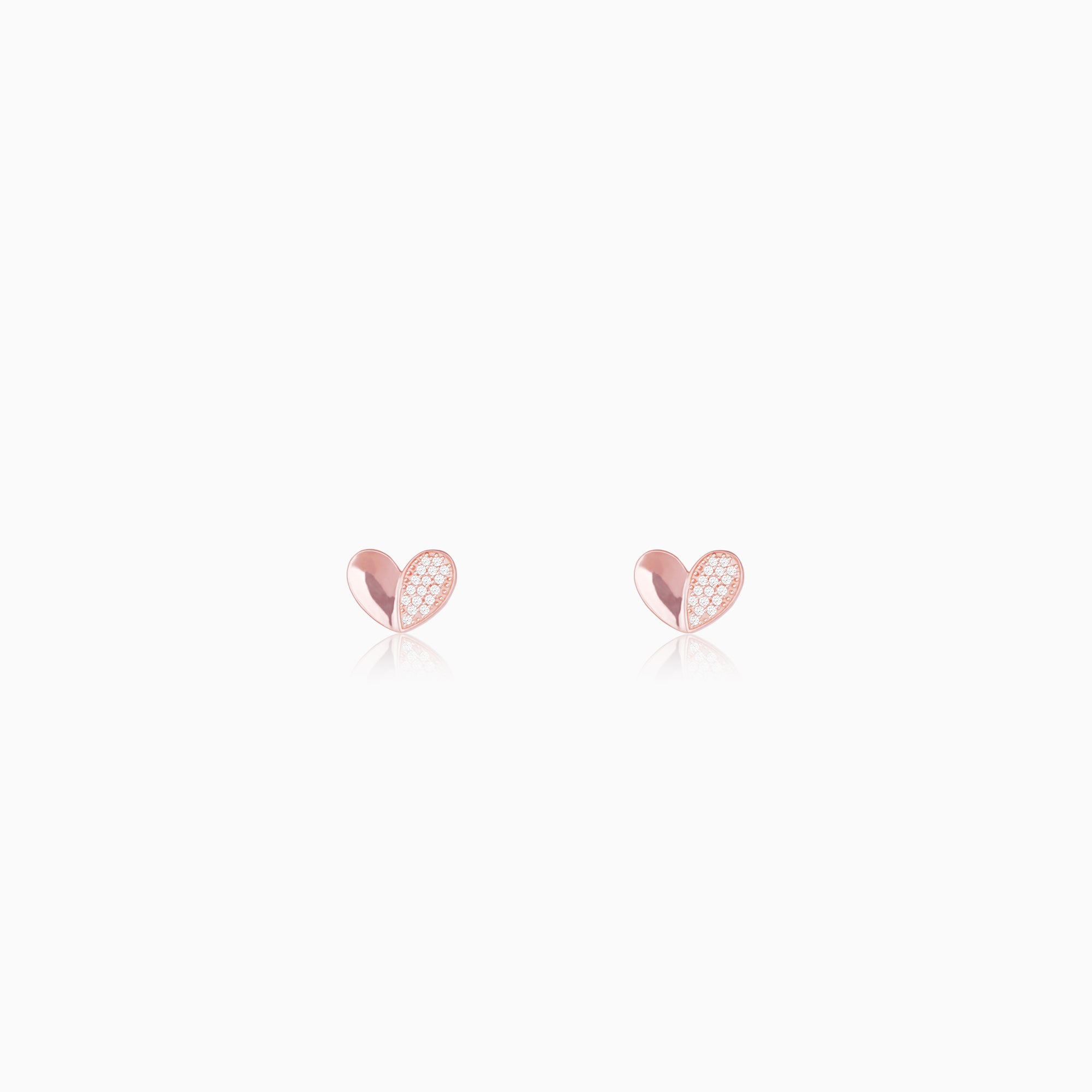 Rose gold made for each other studs