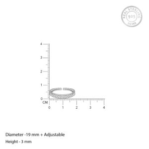 Silver Zircon Minimal Toe Rings