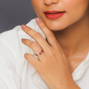 Anushka sharma rose gold cherry bow heart ring