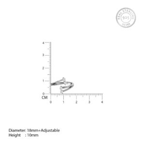 Anushka sharma silver zircon charm ring
