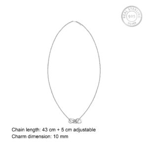 Oxidised Silver Infinity Necklace