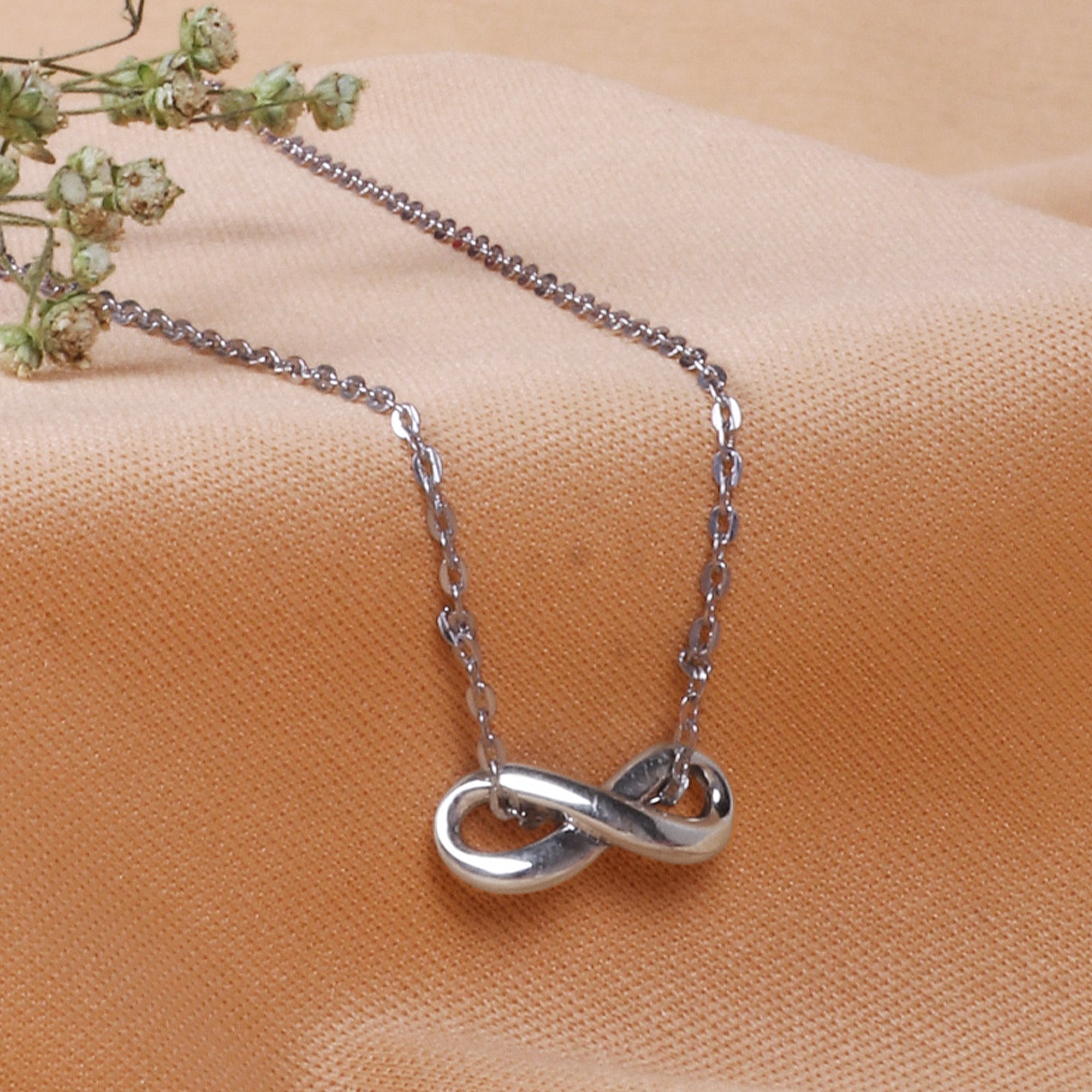 Oxidised Silver Infinity Necklace - Image 2