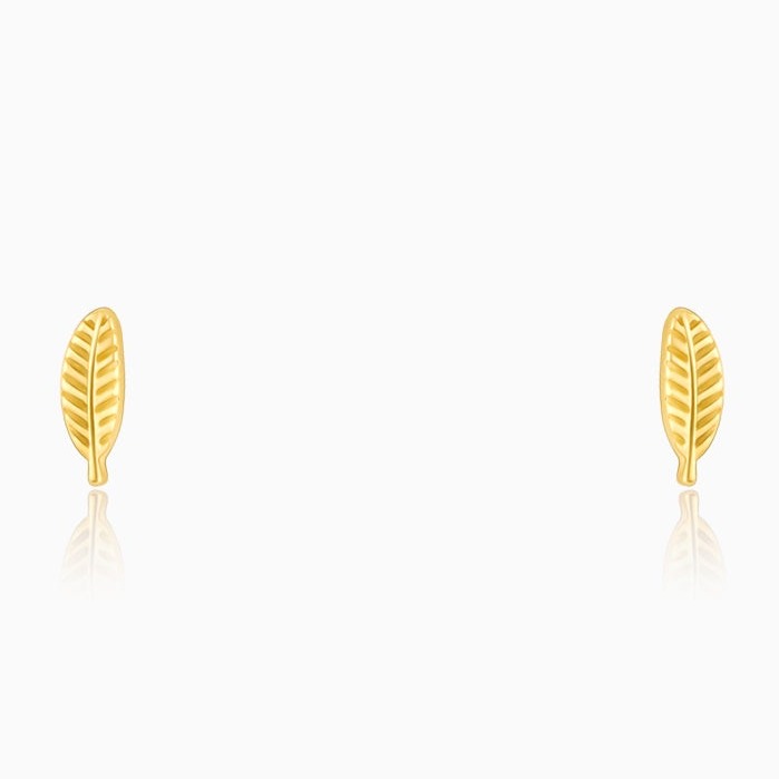 Golden alluring stud earrings