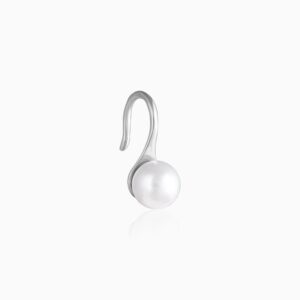 Silver pearl tiny stud earrings