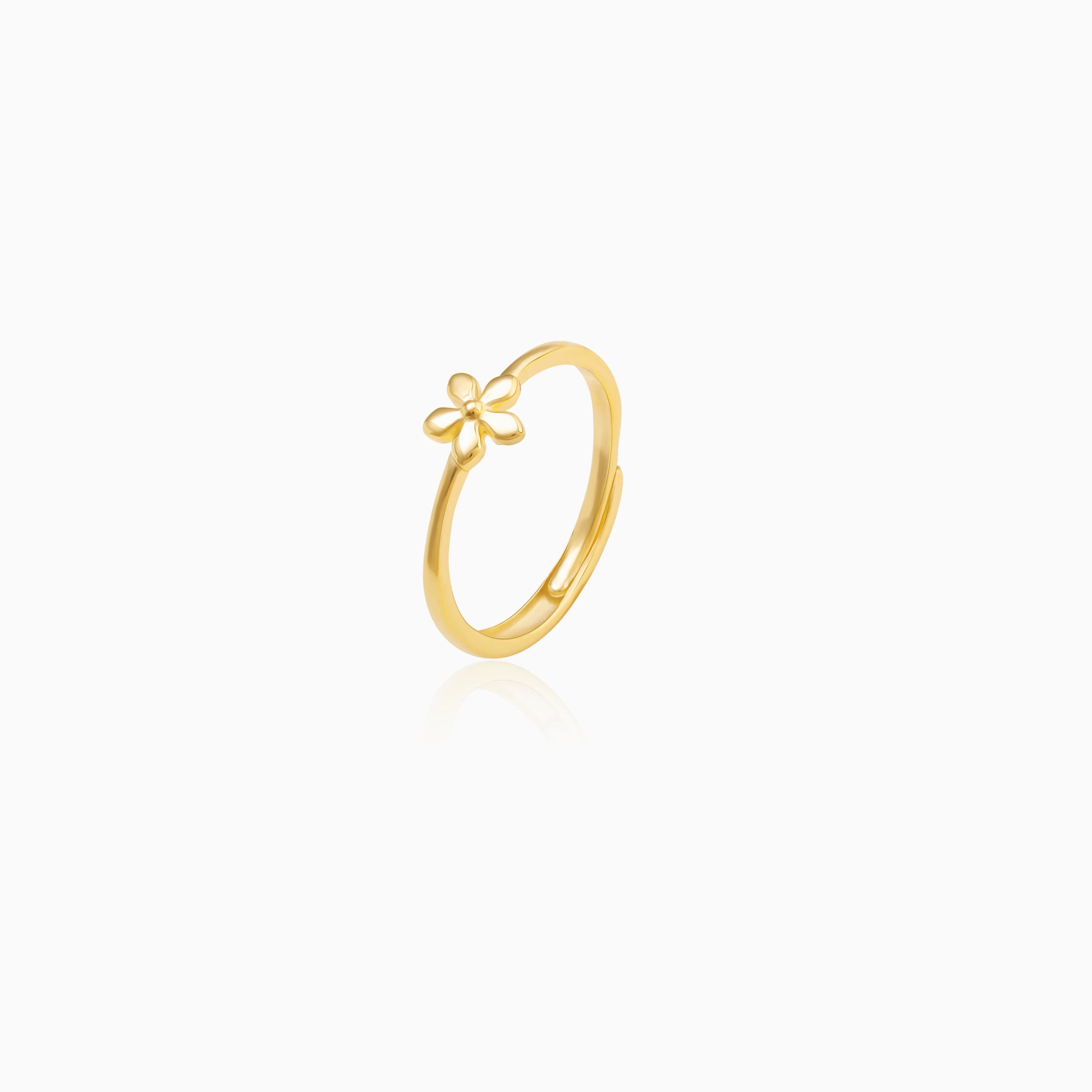 Golden tiny flower ring - Image 4