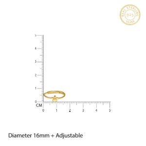 Golden tiny flower ring