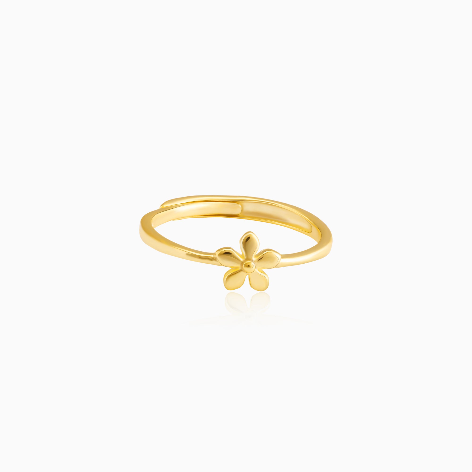Golden tiny flower ring