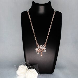 Rose gold tree of life necklace