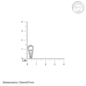 Silver zircon elegant loop earrings