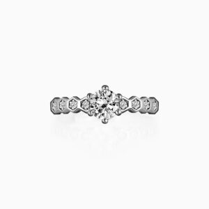 Silver charm ring