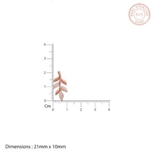 Matte rose gold twig earrings