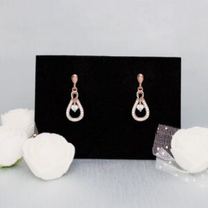 Rose gold drizzle drop earrings