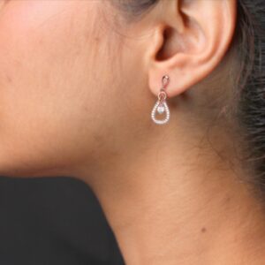 Rose gold drizzle drop earrings