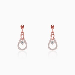 Rose gold drizzle drop earrings