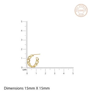 Anushka sharma golden linked hoop earrings