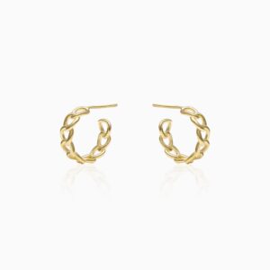 Anushka sharma golden linked hoop earrings