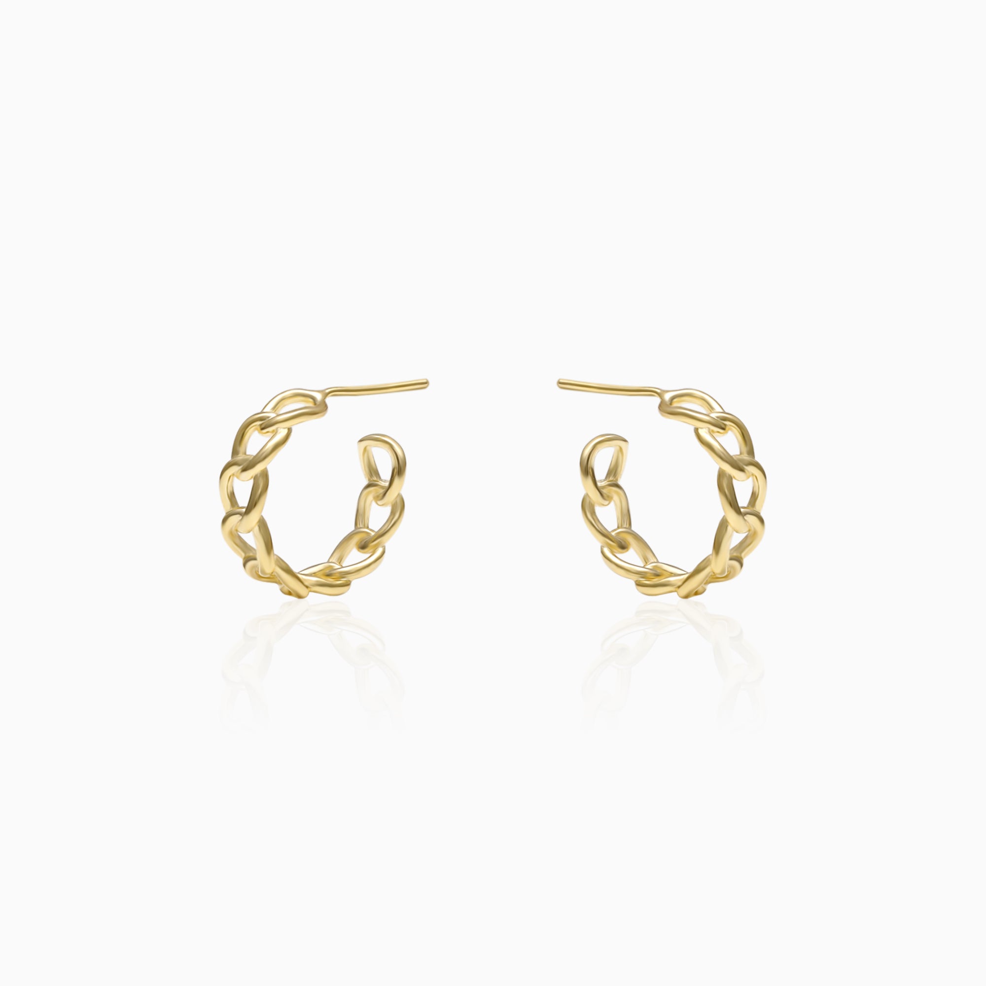 Anushka sharma golden linked hoop earrings