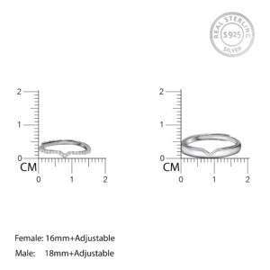 Silver cupid arrow couple bands
