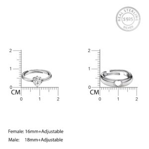 Silver embrace heart couple rings