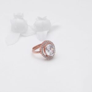 Rose gold solitaire ring