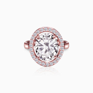 Rose gold solitaire ring