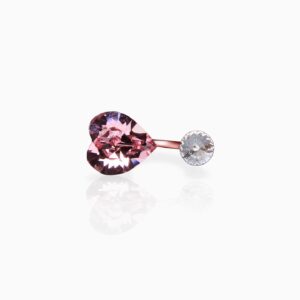Rose gold dual crystal ring