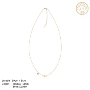 Golden elephant charm necklace