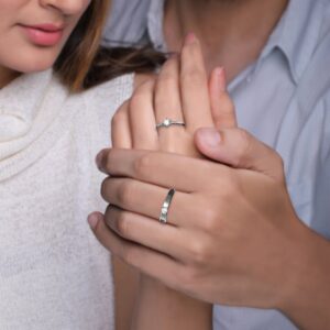 Silver minimal couple rings