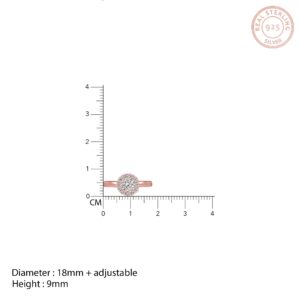 Rose gold solitaire spin ring