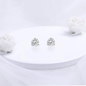 Silver zircon mini studs