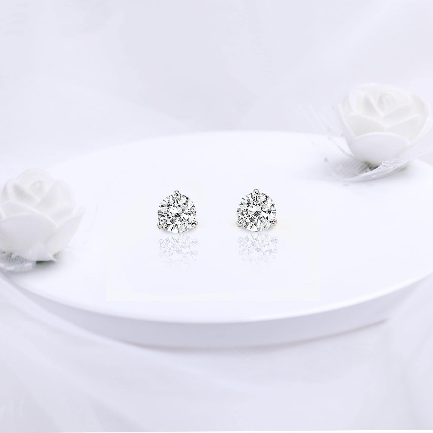Silver zircon mini studs - Image 3