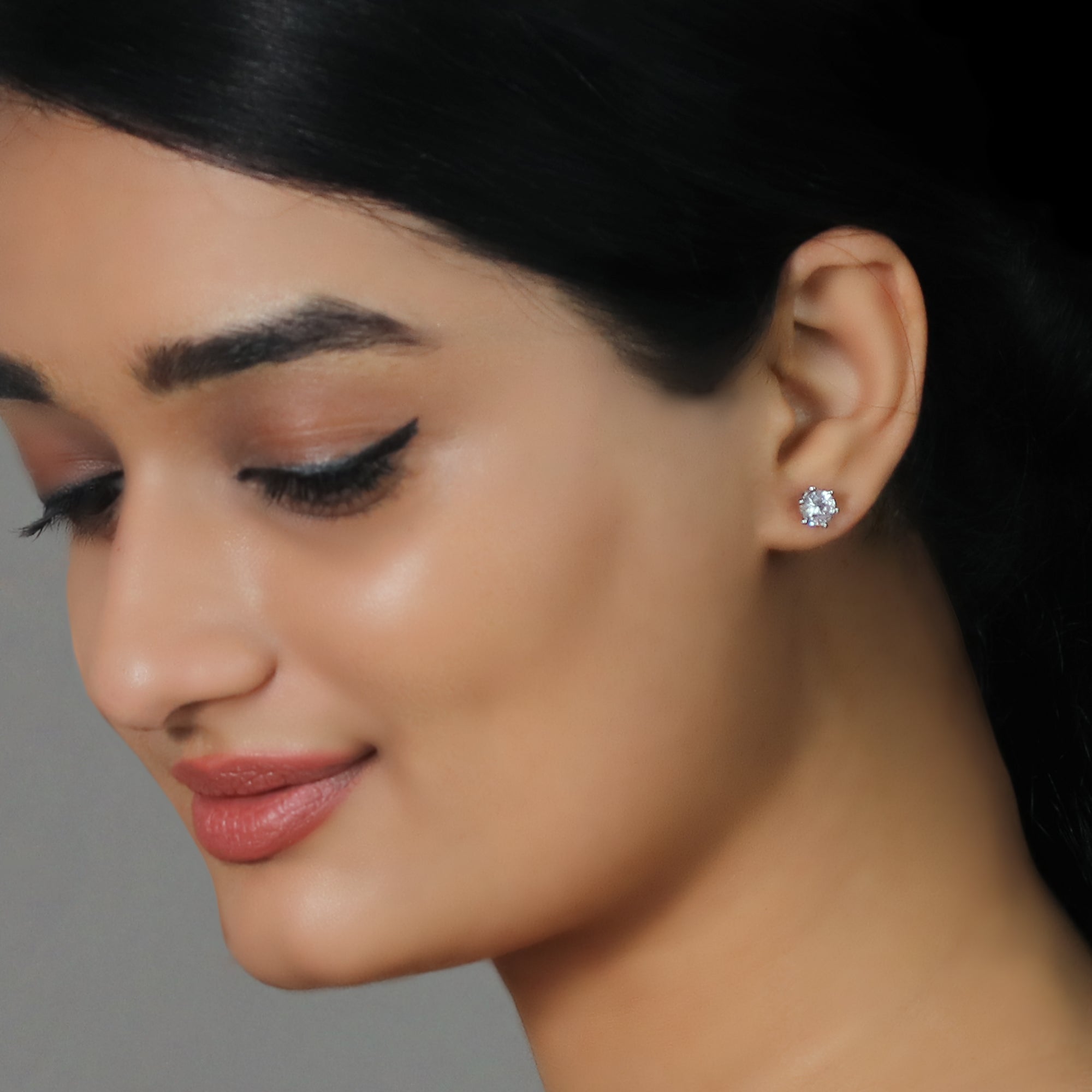 Silver zircon mini studs - Image 2