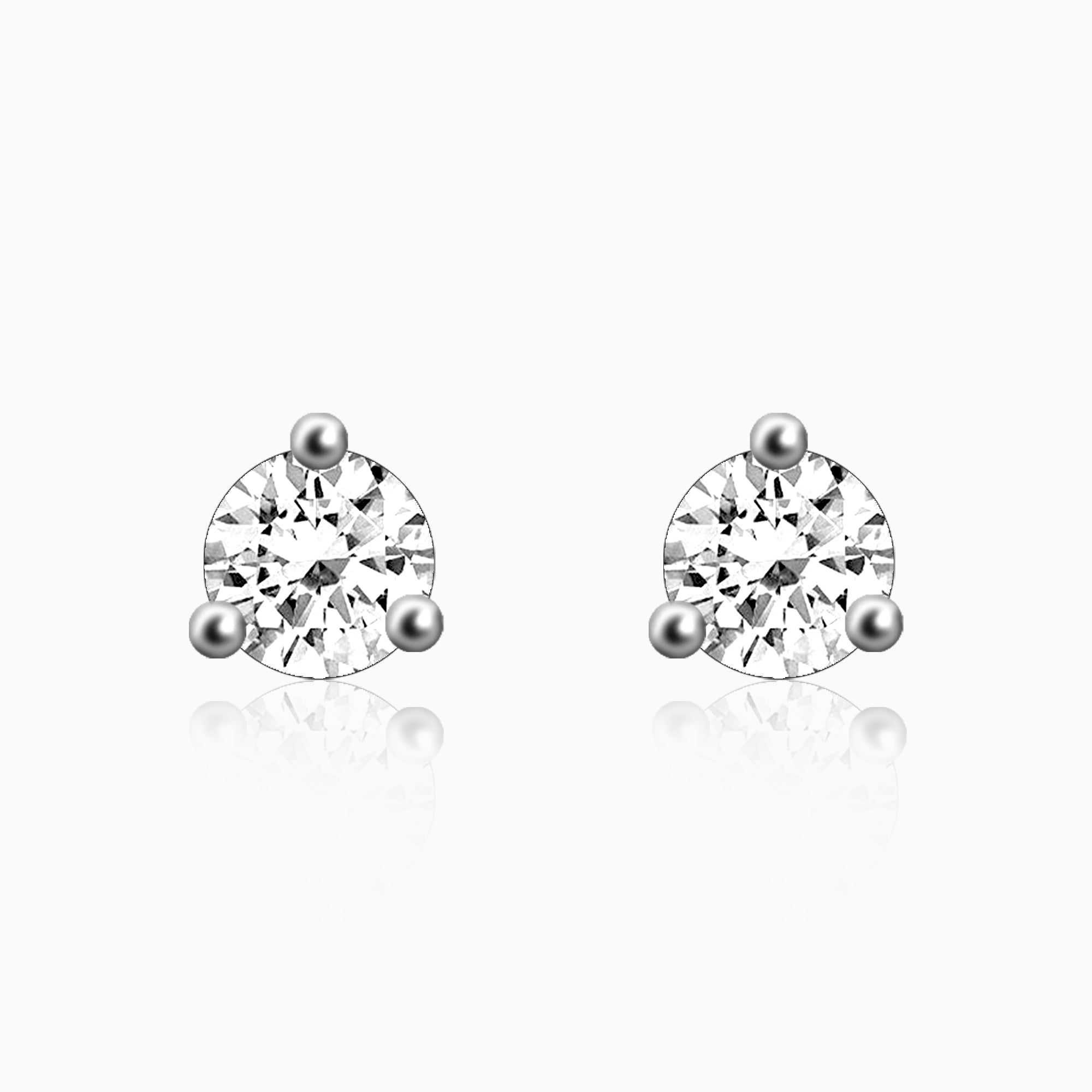 Silver zircon mini studs