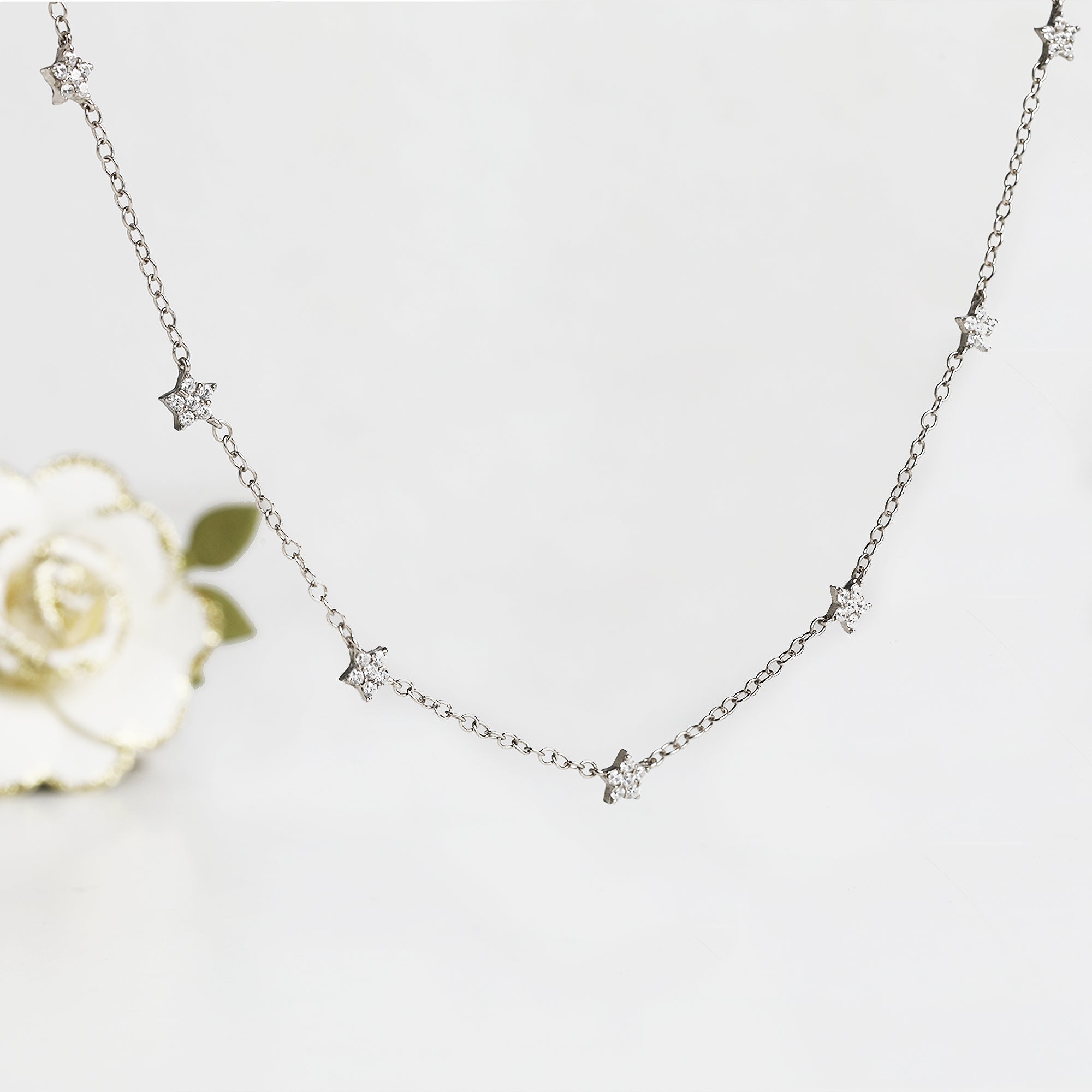 Silver Star Constellation Necklace