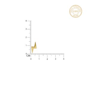 Golden lightning bolt stud earrings