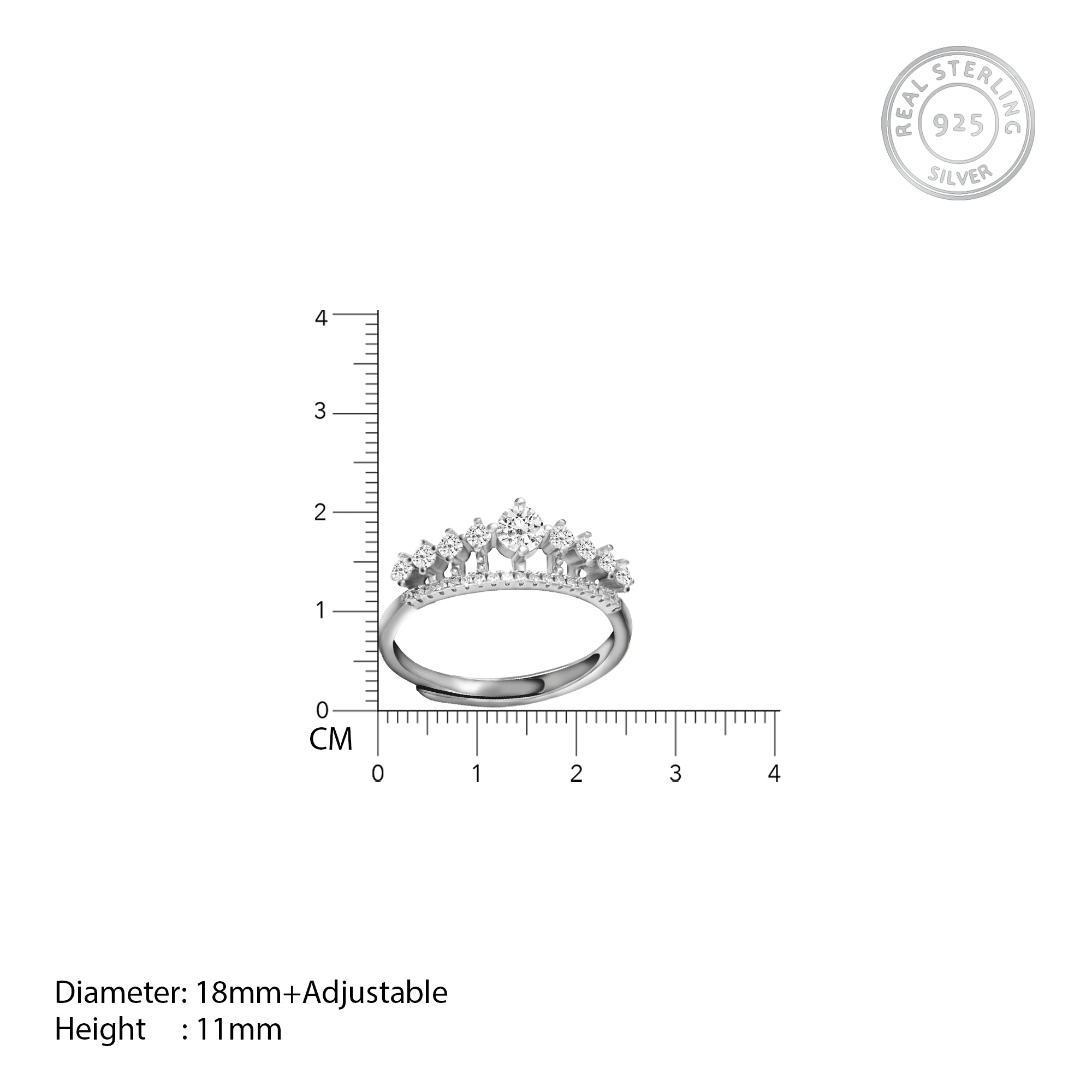 Queen's crown ring - Image 3
