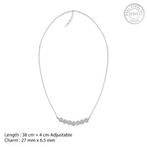 Silver blooming flower necklace