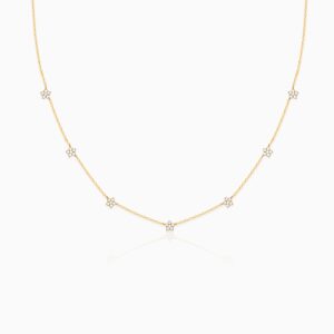 Golden star constellation necklace