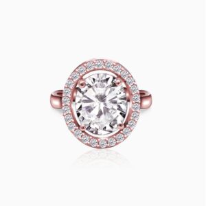 Rose gold solitaire ring