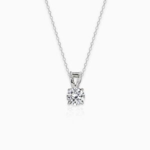 Silver zircon pendant