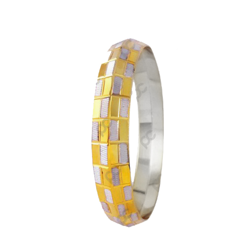 925 Silver Gold Plated Kada SK24