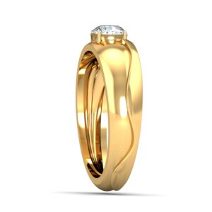 18K Gold Diamond Ring For Daily Wear