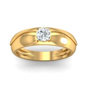 18K Gold Diamond Ring For Daily Wear