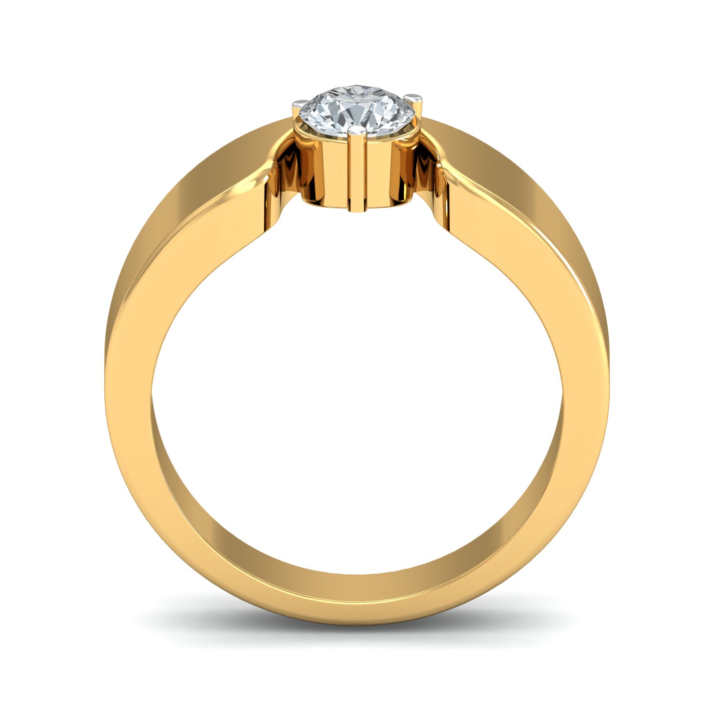 18K Gold Single Diamond ring - Image 3